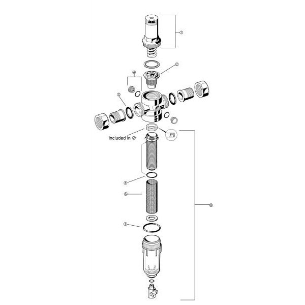 Промывной сетчатый фильтр для горячей воды Honeywell FF06-AAМ